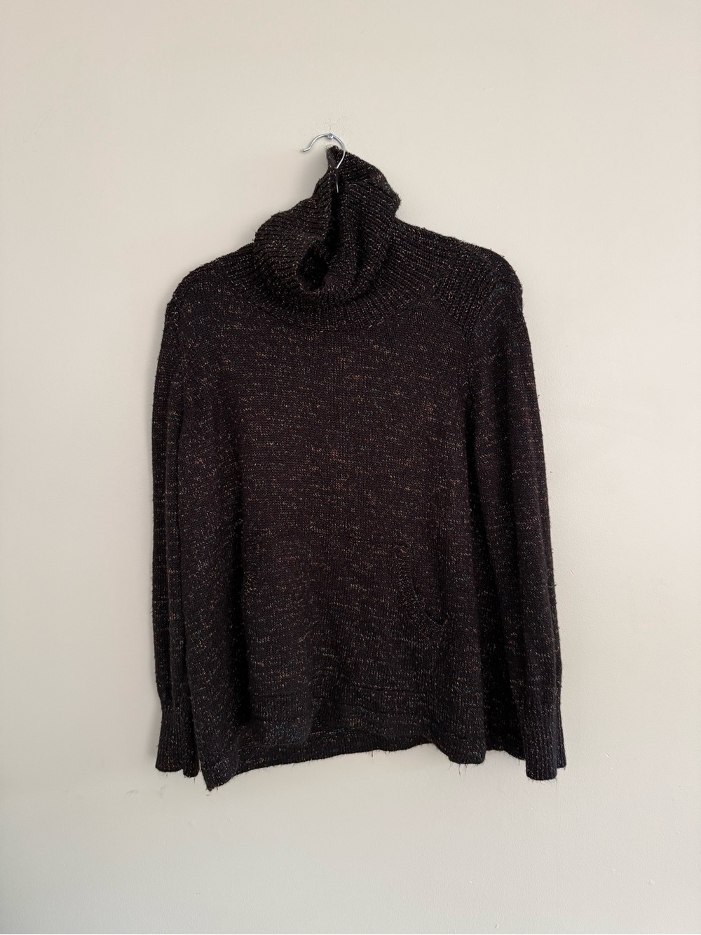 Black Turtleneck Knit Sweater
